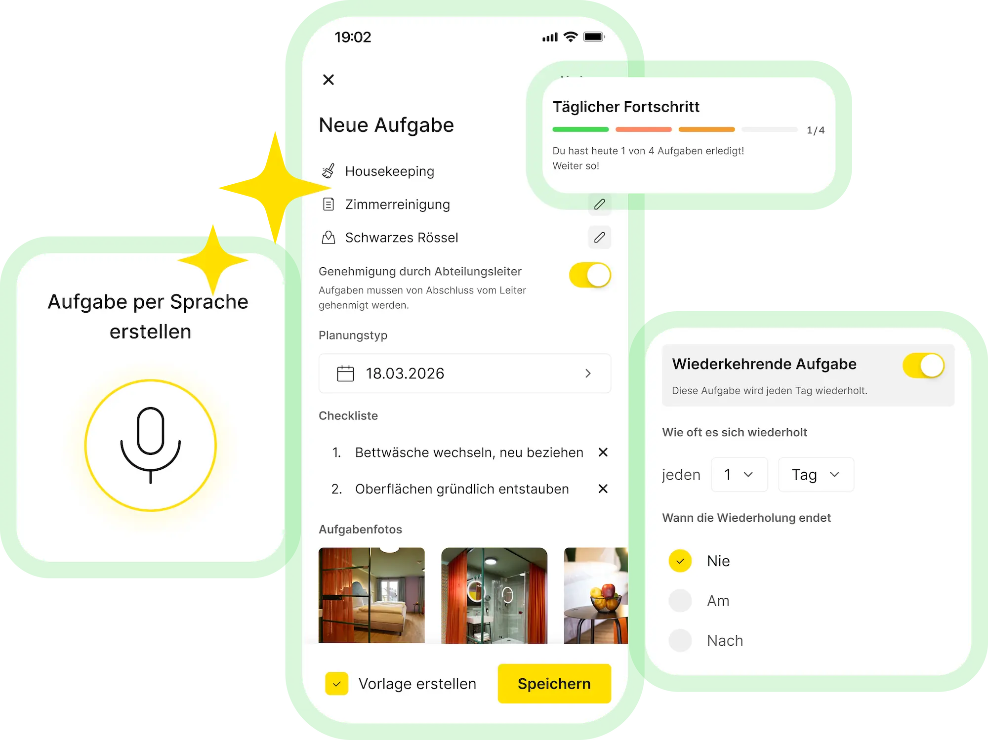 KI-gestützte Aufgabenerstellung und Fortschrittsverfolgung in Echtzeit